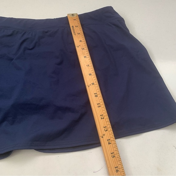 Lands End Swim Skirt 18 Blue Built in Briefs Stretch Beach Travel Elastic Waist - Picture 8 of 8